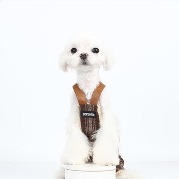 Cozy Canine Plaid Overalls