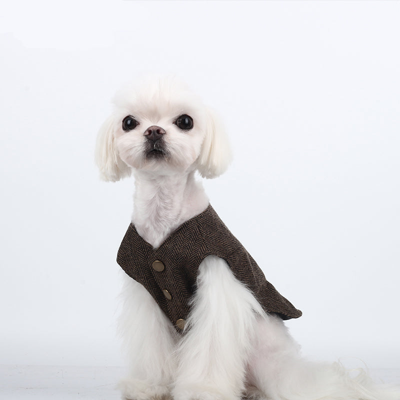 Sir Barkington's Classic Herringbone Vest